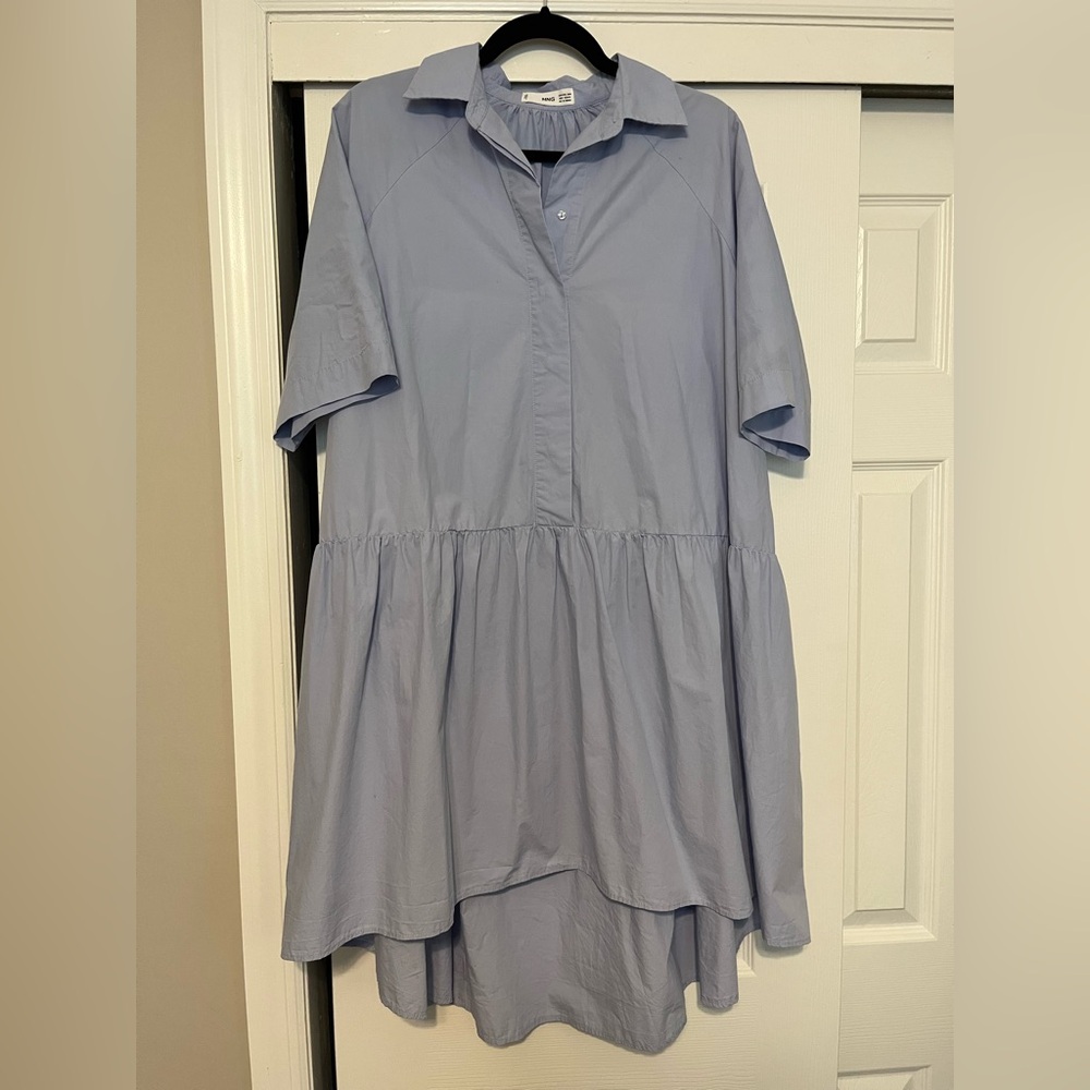 Mango Oversized Cotton Shirt Dress